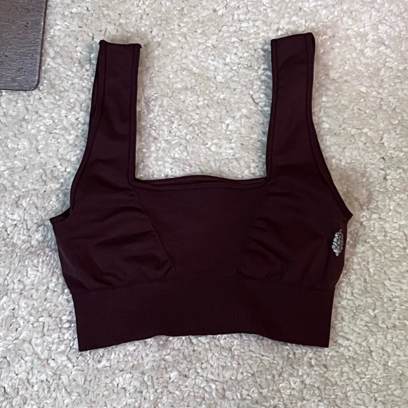 NWOT $48 Free People Movement Good Karma Bralette | Crop Top in Brown - Picture 5 of 6